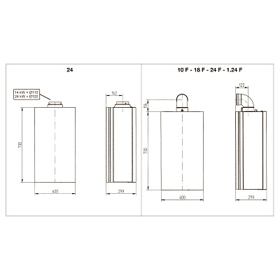 Настенный газовый двухконтурный котел отопления Baxi ECO-4S 24 F (7659670--)