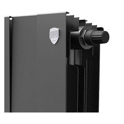 Биметаллический секционный радиатор отопления Royal Thermo PianoForte Noir Sable 300 / 10 секций нижнее правое подключение