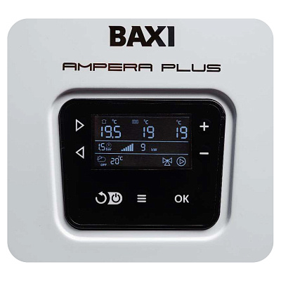 Электрический котёл отопления одноконтурный настенный Baxi Ampera Plus 12 (E8403212--)