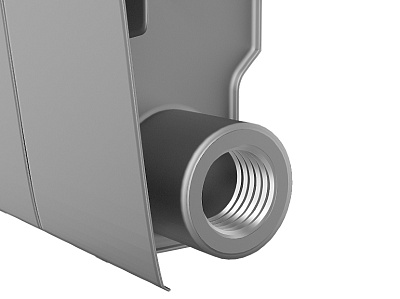 Биметаллический секционный радиатор отопления Royal Thermo Biliner 350 / Silver Satin / 10 секций