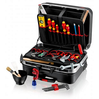 Набор инструментов KNIPEX BIG Basic Move Plumbing чемодан инструментальный для сантехники, 31 пр.