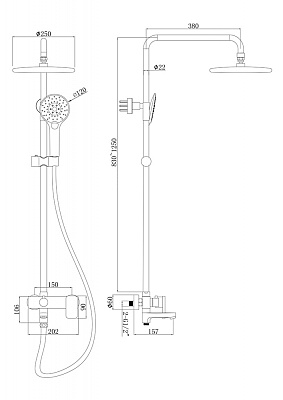 Душевая колонна Bravat Riffle F6336370CP-A-RUS