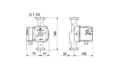 Циркуляционный насос Grundfos UPS 25-60 N