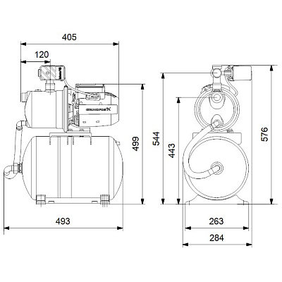 Насосная станция Grundfos JP 3-42 PT-H