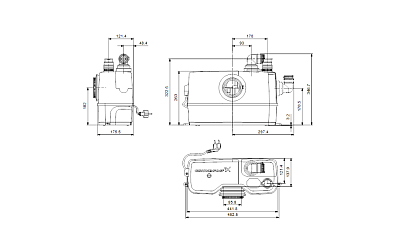 Канализационная установка Grundfos Sololift2 WC-1