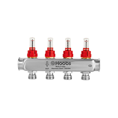 Коллектор HOOBS , с расходомерами, 1 х 3/4 -7 вых .