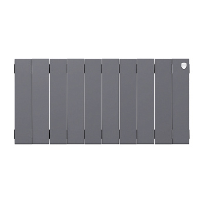 Биметаллический секционный радиатор отопления Royal Thermo PianoForte Silver Satin 300 / 10 секций