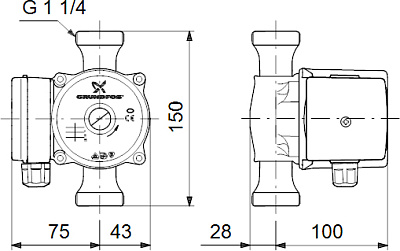 Циркуляционный насос Grundfos UP 20-30 N 150