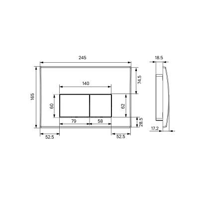 Комплект IDDIS 2 в 1: инсталляция и клавиша смыва, Optima Home, белый глянцевый