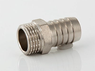 Штуцер для шланга VALTEC 3/4 х 20 мм VTr,650,N,0520 наружная резьба, никелированная латунь